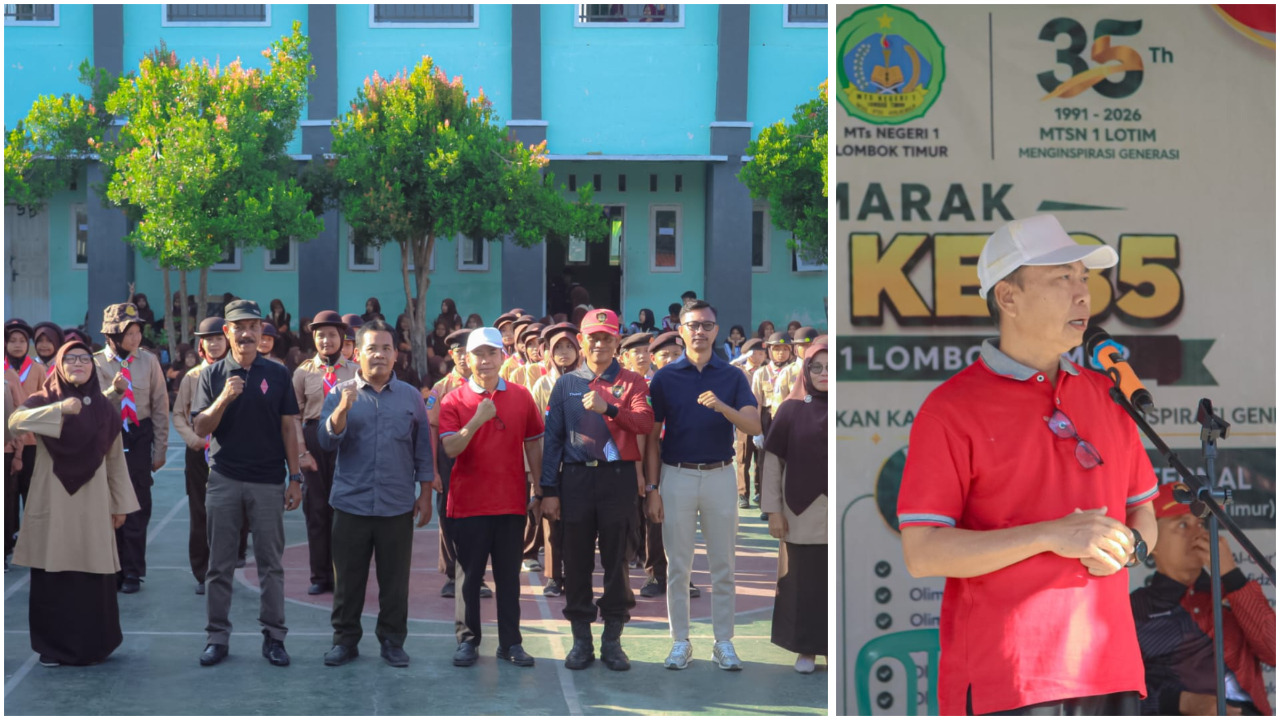HUT ke-35 MTsN 1 Lombok Timur, Lomba LKBB Pramuka Resmi Dibuka